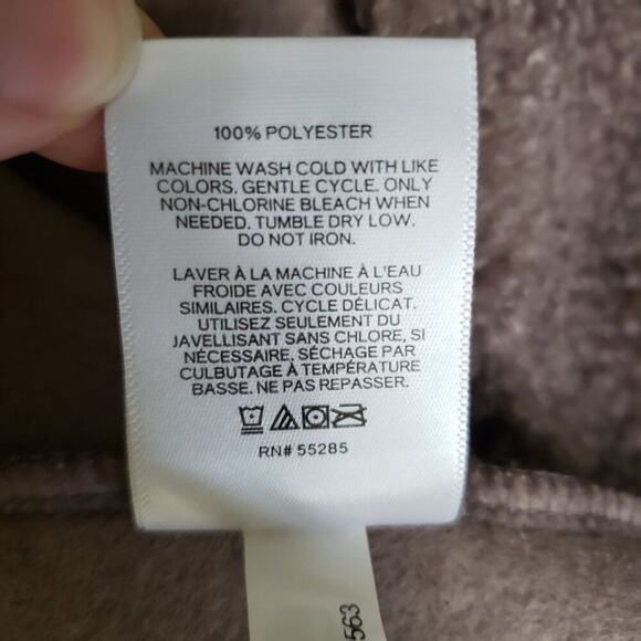 EXPRESS Women's Teddy Comfy Neutral Jacket Mocha Brown Large NEW Cabincozy - Picture 9 of 9